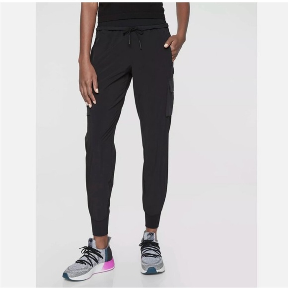 Athleta Sutton Travel Cargo Jogger Pants Black - Picture 3 of 16